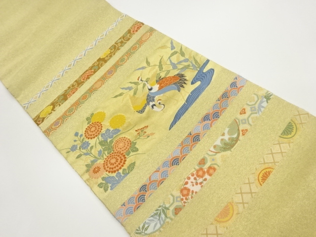 JAPANESE FUKURO OBI / WOVEN CRANE